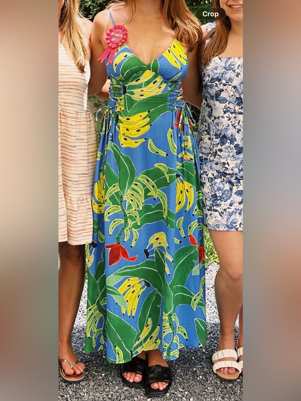 Farm Rio Blue Tropical Banana Print Maxi Dress ๐ - Picture 3 of 8